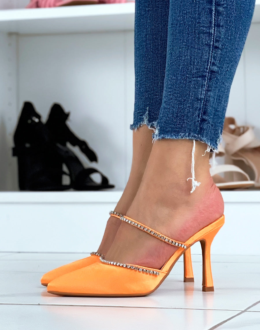 Orange heel mules Style Escarpin - Main Image
