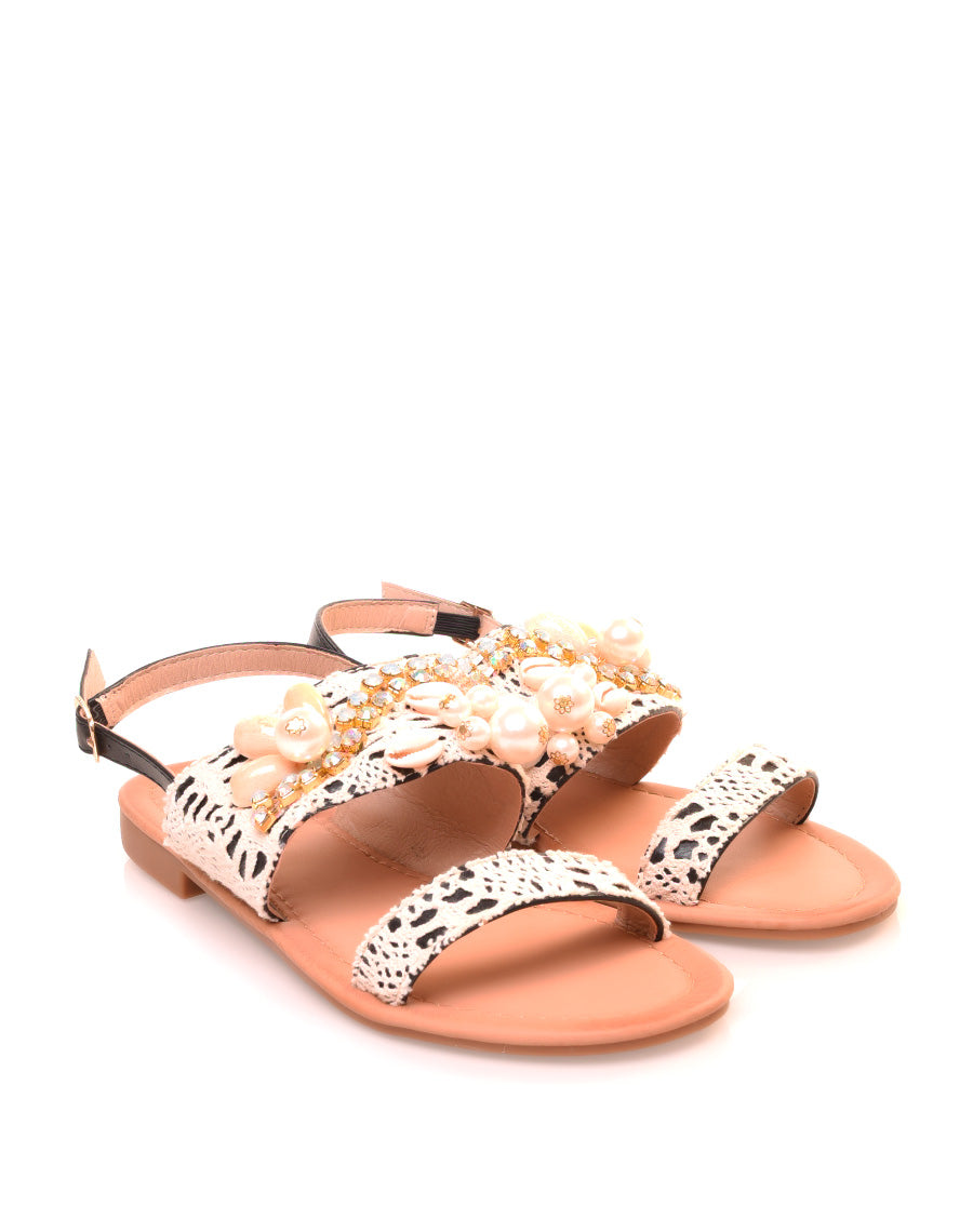 Nu-pieds noirs à doubles sangles