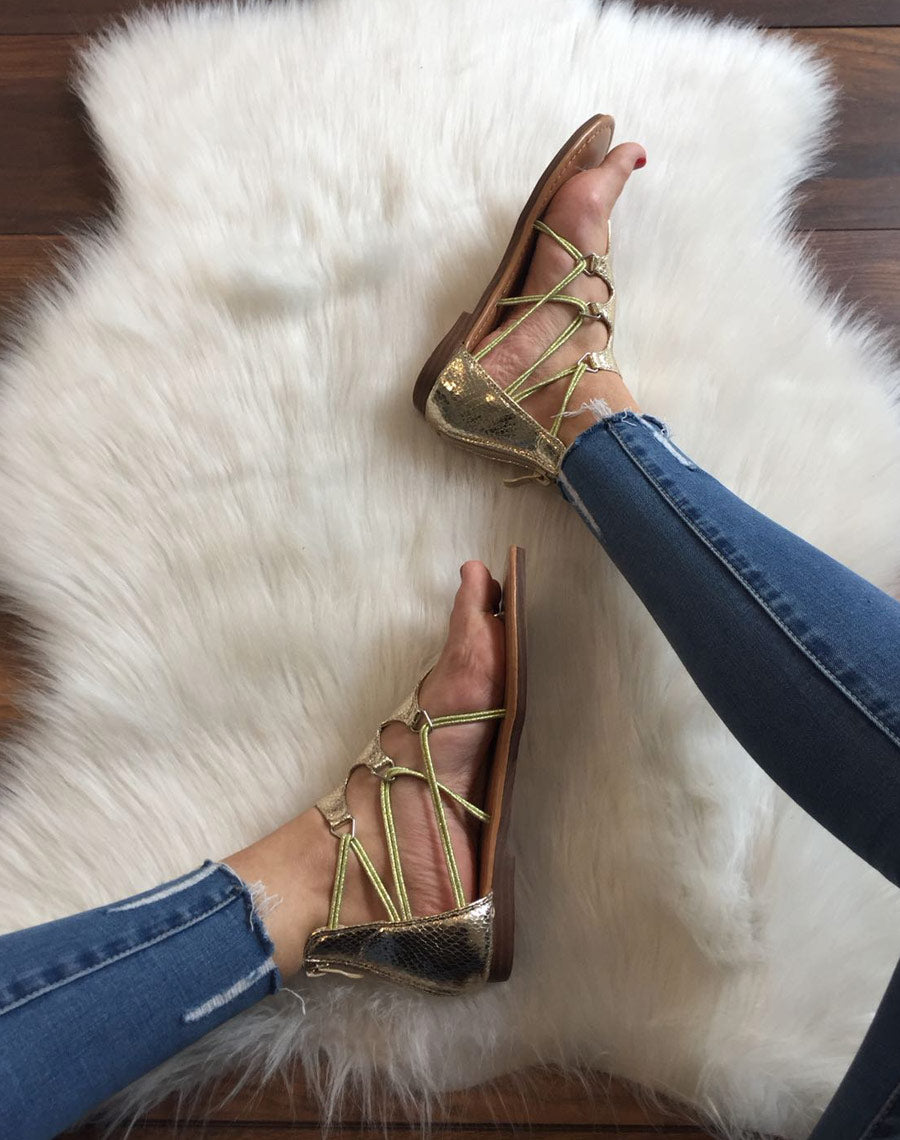 Nu-pieds or effets croco