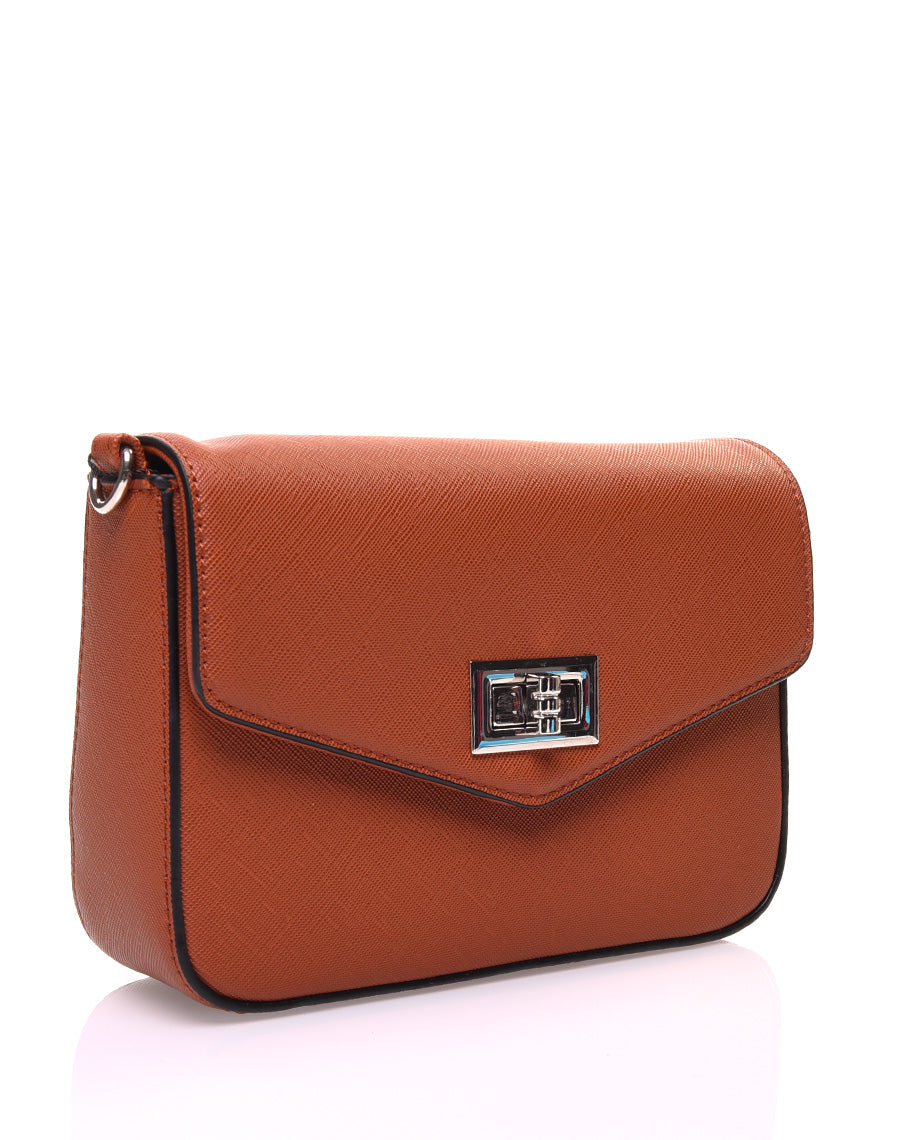 Petit sac 2 en 1 bandoulière et banane texturé camel