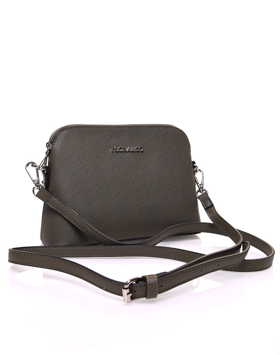 Petit sac bandoulière texturé kaki