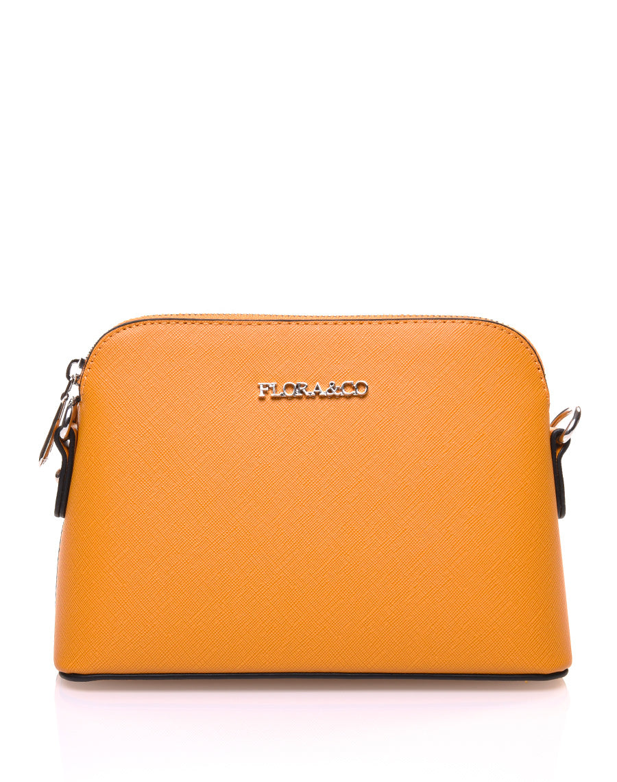 Petit sac bandoulière texturé moutarde