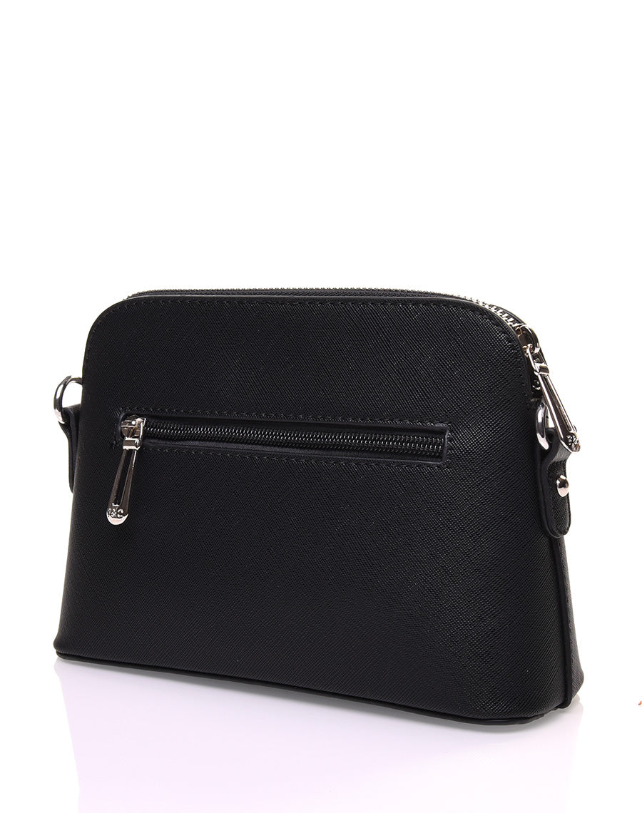 Petit sac bandoulière texturé noir