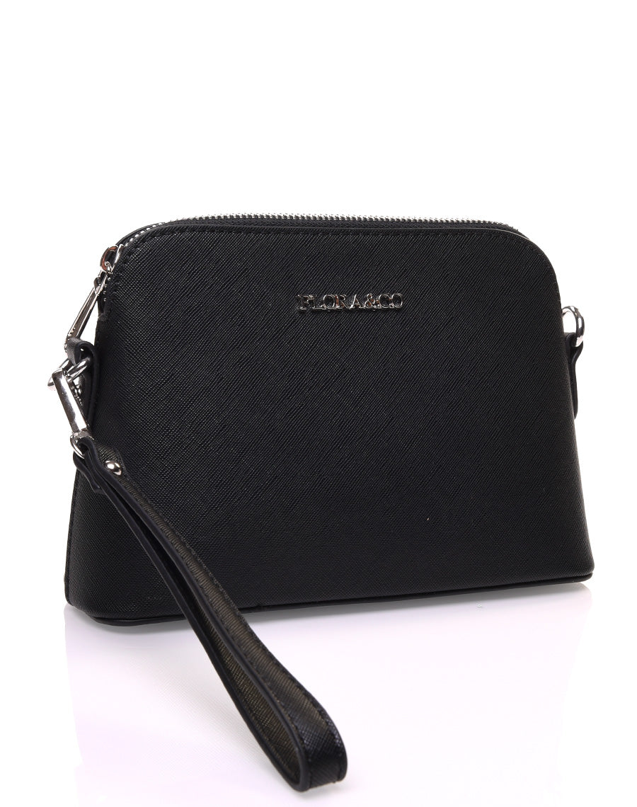 Petit sac bandoulière texturé noir