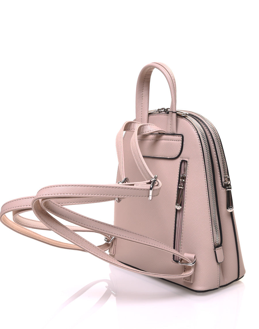 Petit sac à dos beige à bretelles fines