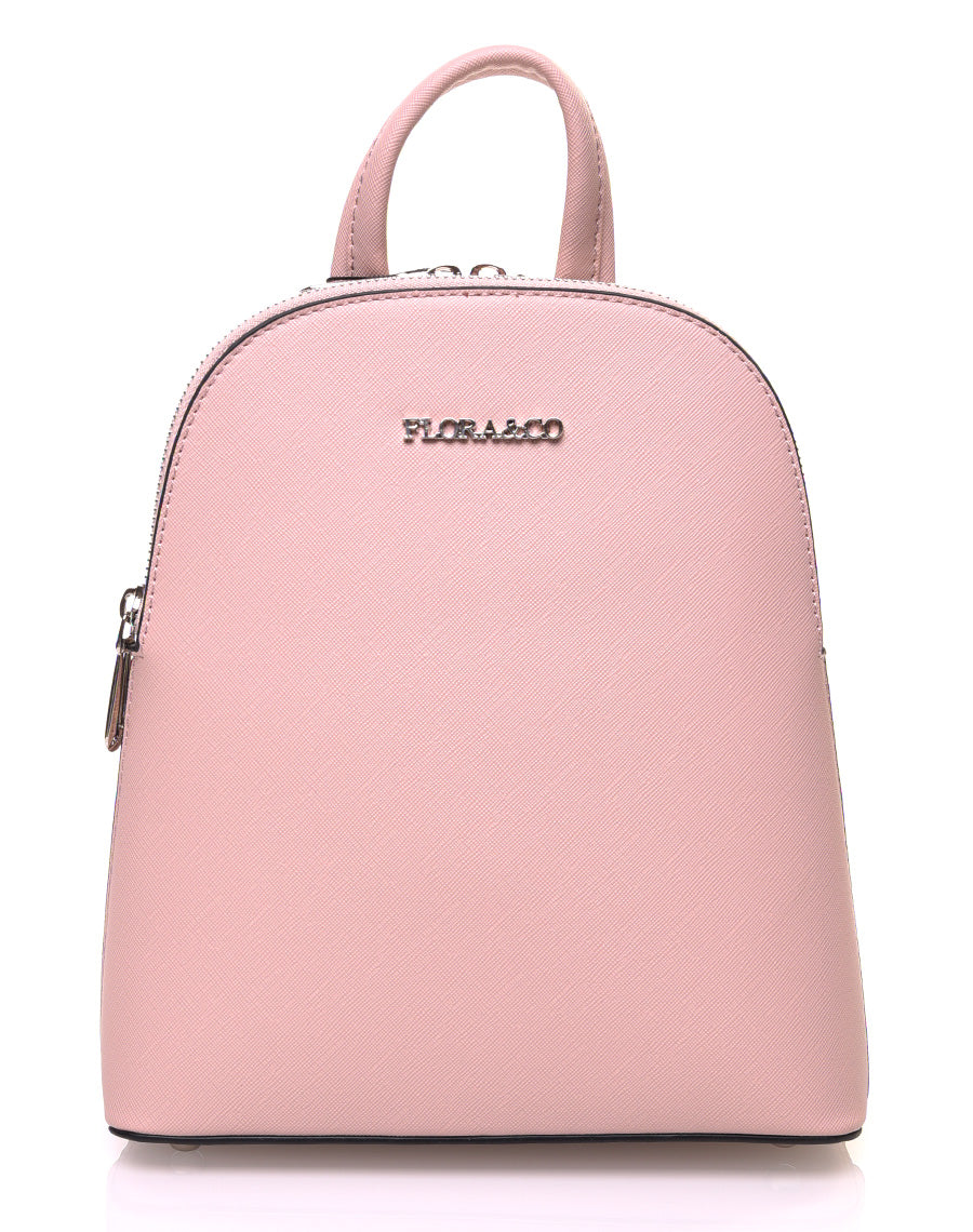 Small pale pink backpack with thin straps - Main Image