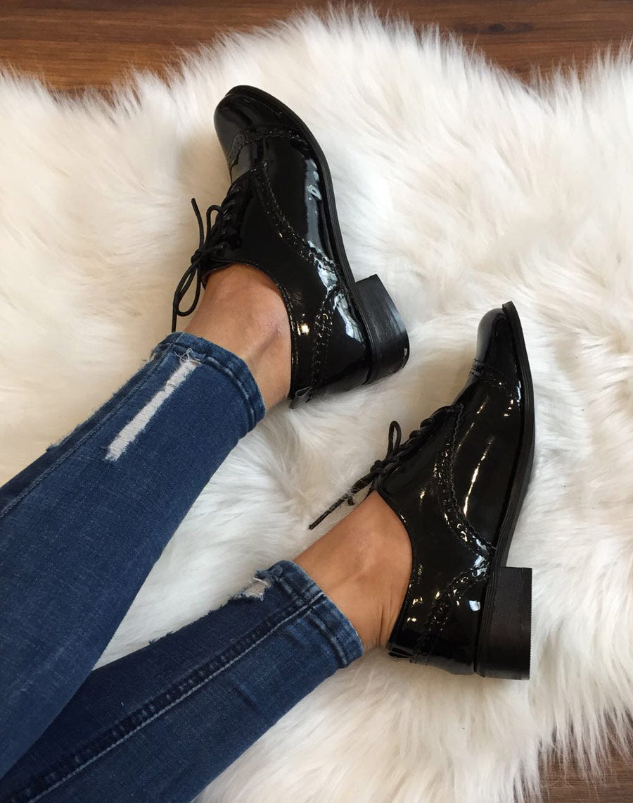 Richelieu noir verni Ideal