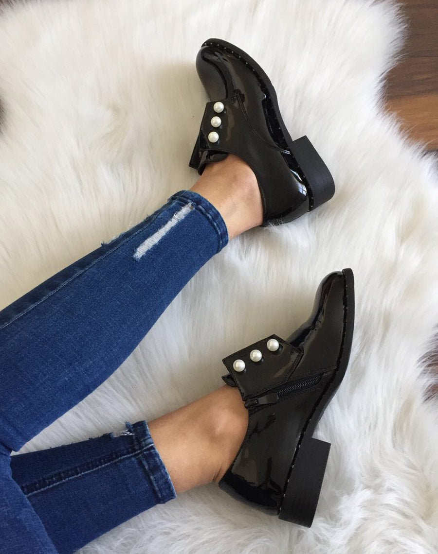 Richelieu noir vernis