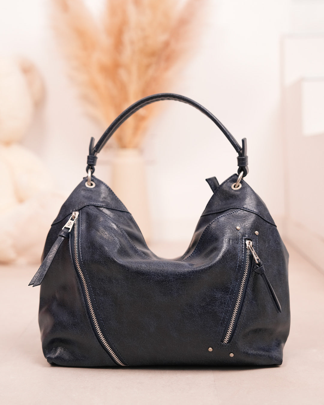 Sac cabas besace bleu foncé