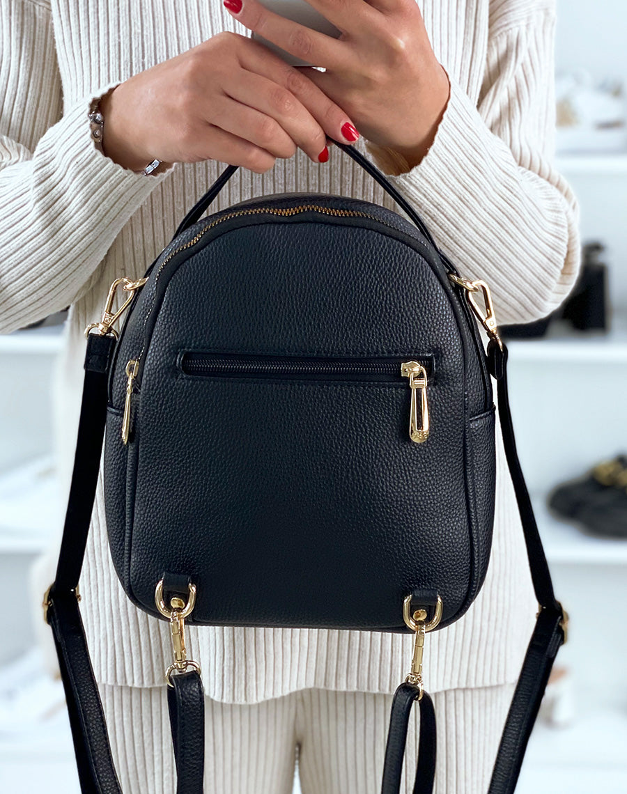 Sac à dos noir à fermeture éclaire 