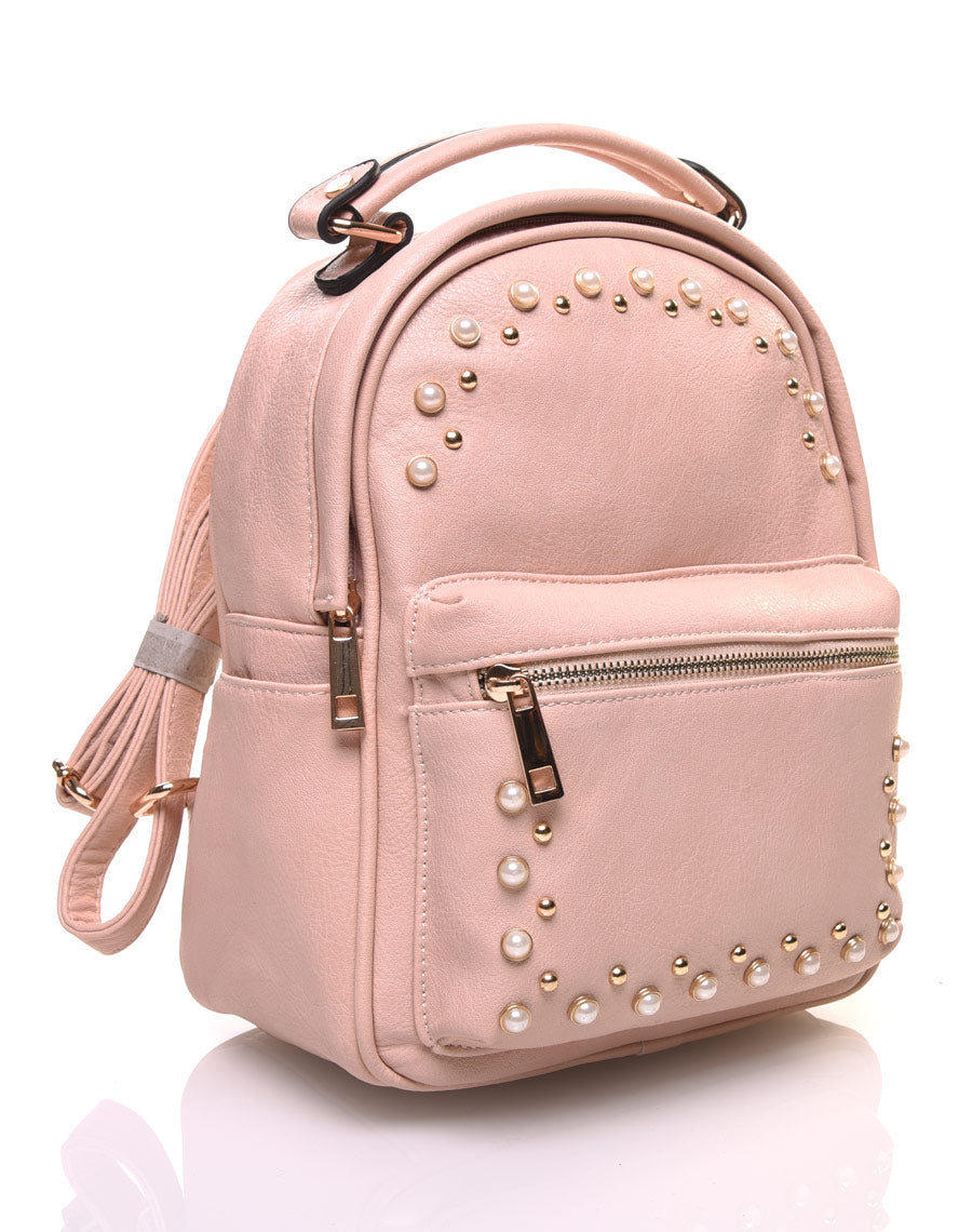 Sac à dos perlé rose