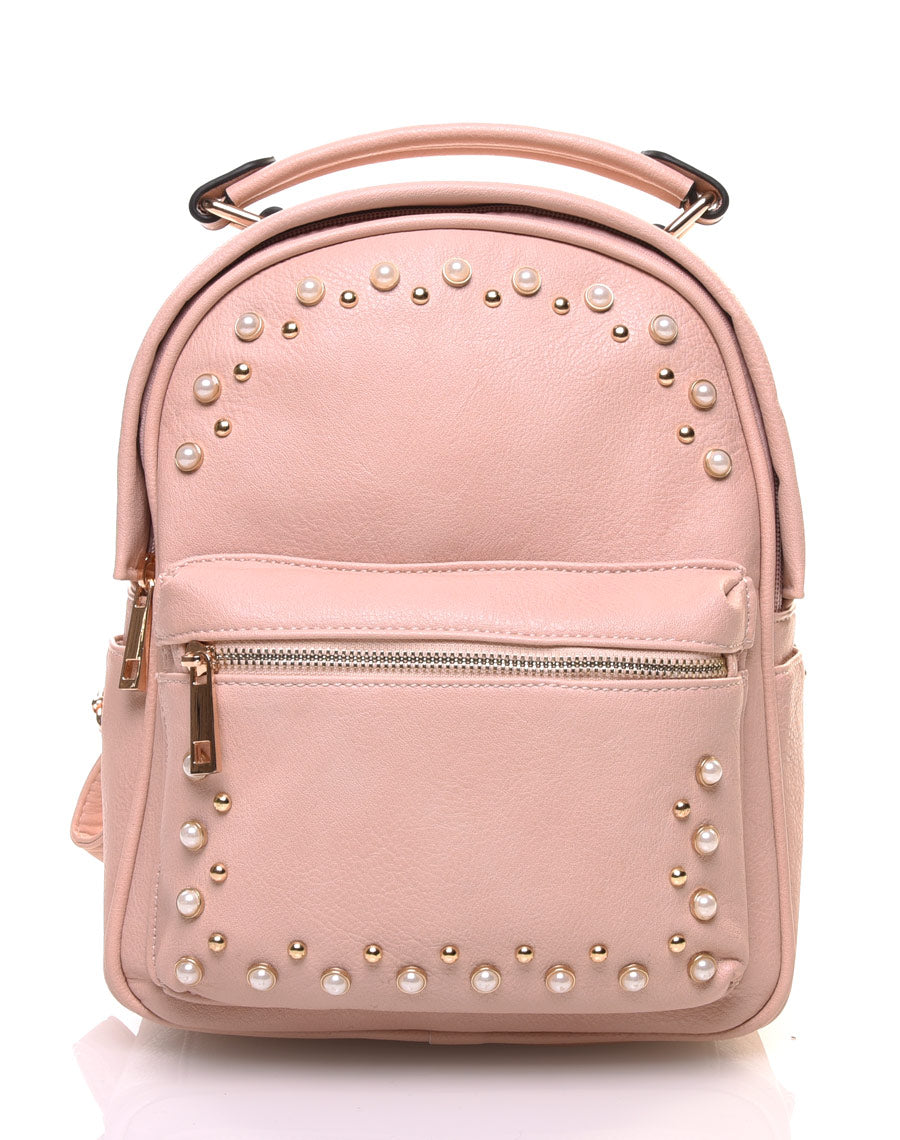 Sac à dos perlé rose