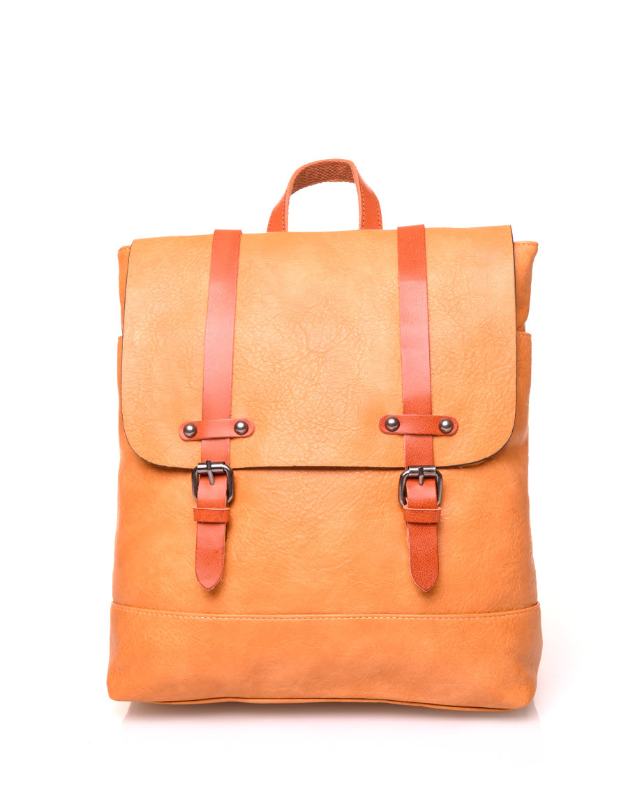 Sac à dos vintage moutarde