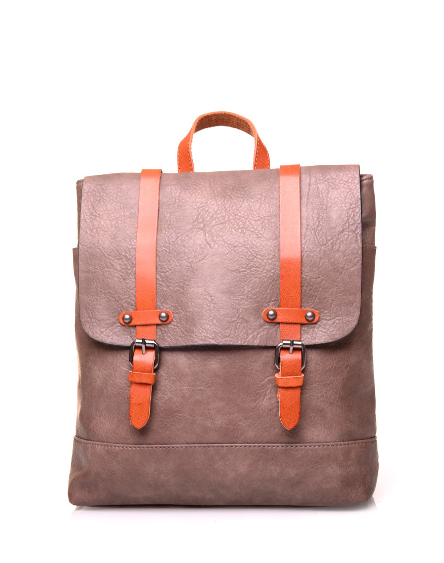 Sac à dos vintage taupe