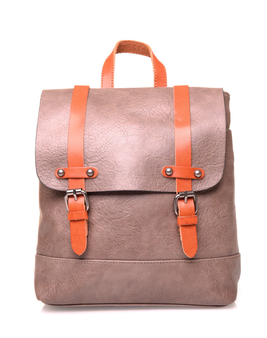 Sac à dos vintage taupe format mini
