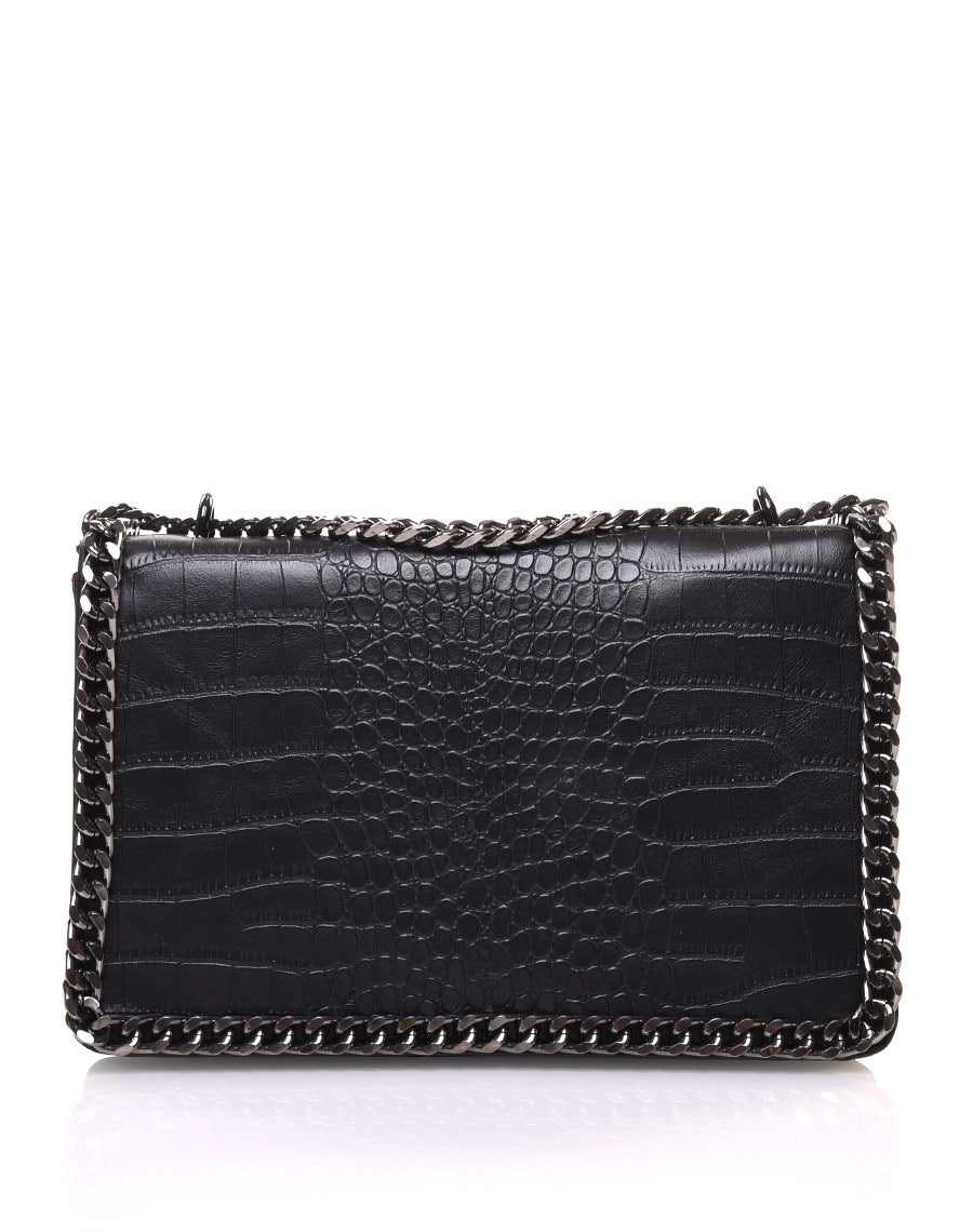 Sac effet python noir