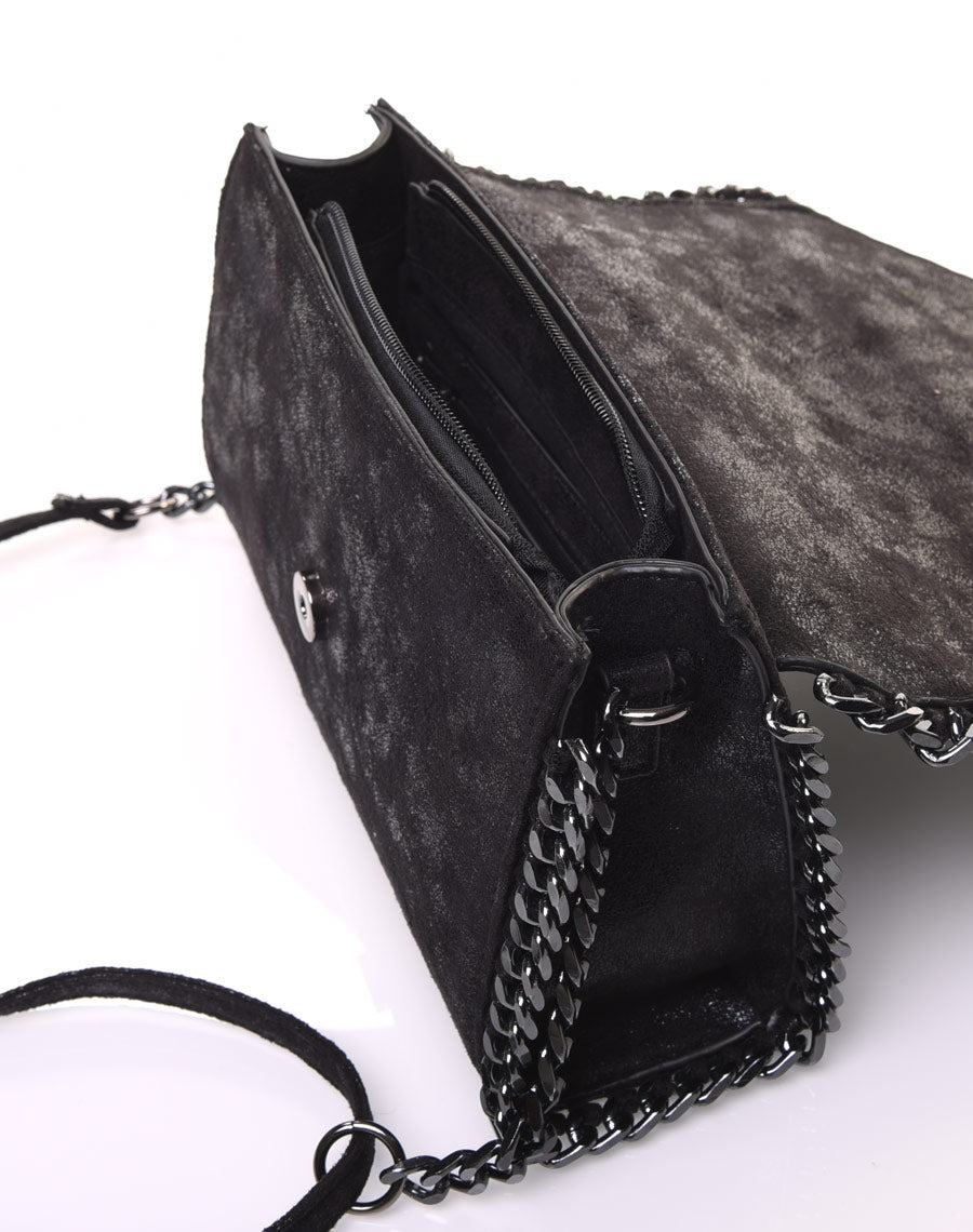 Sac en bandoulière brillant noir