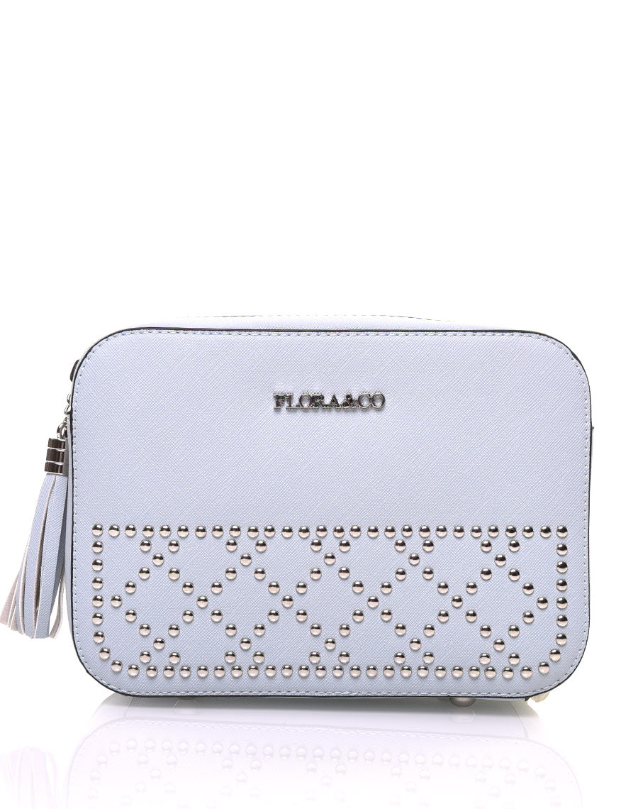 Sac en bandoulière clouté bleu clair