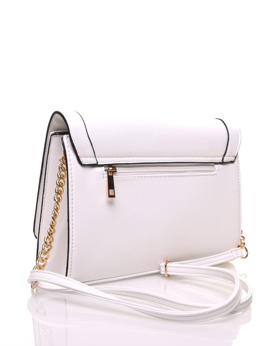 Sac en bandoulière fleuri blanc