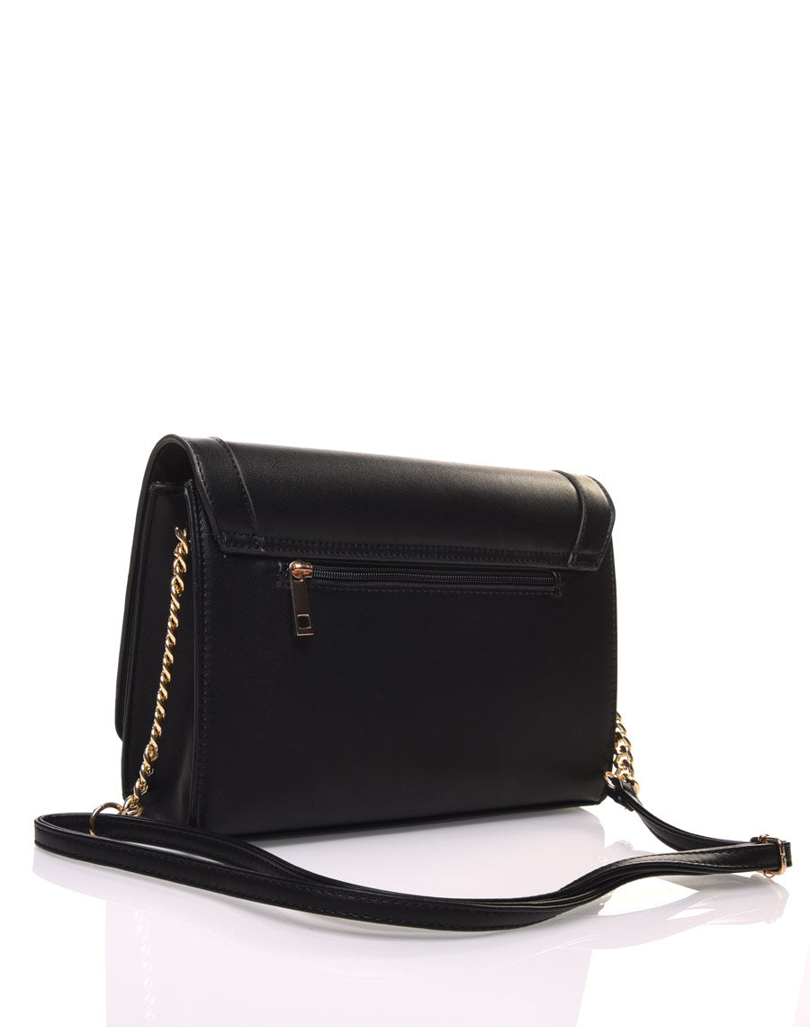 Sac en bandoulière fleuri noir