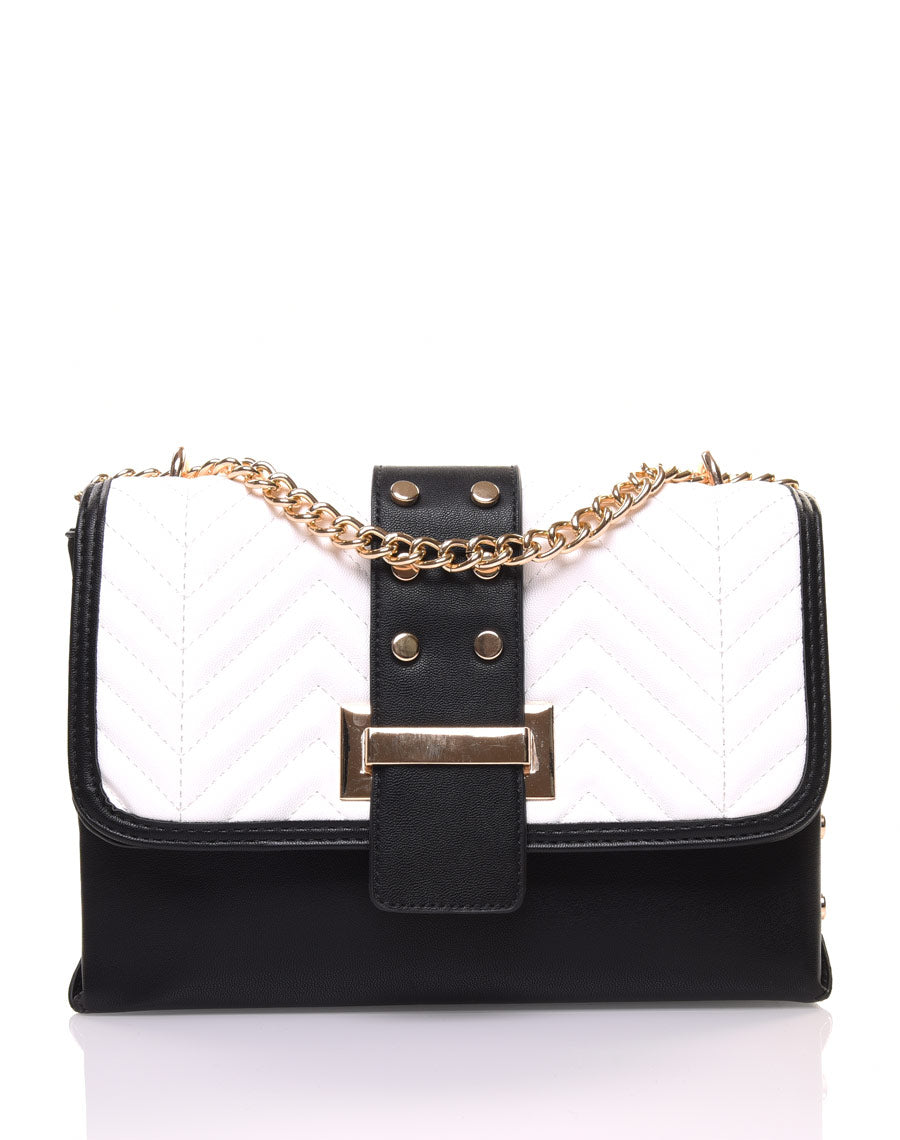 Sac en bandoulière noir et blanc