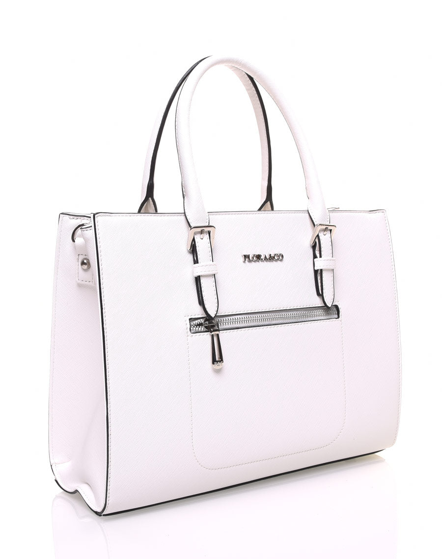 Sac à main cabas blanc