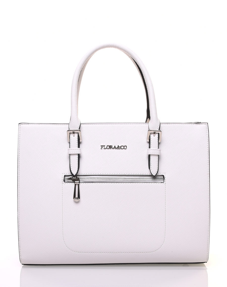 Sac à main cabas blanc