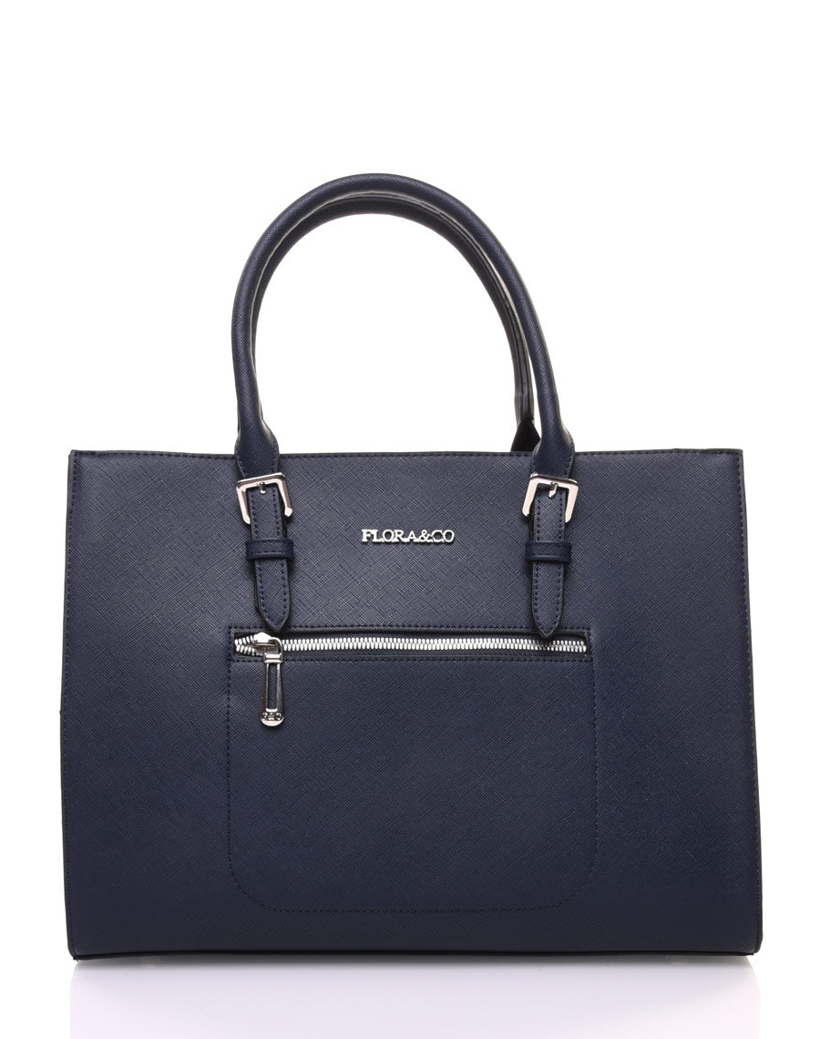 Sac à main cabas bleu