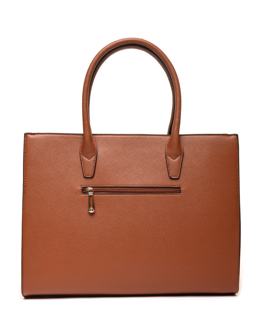 Sac à main cabas camel