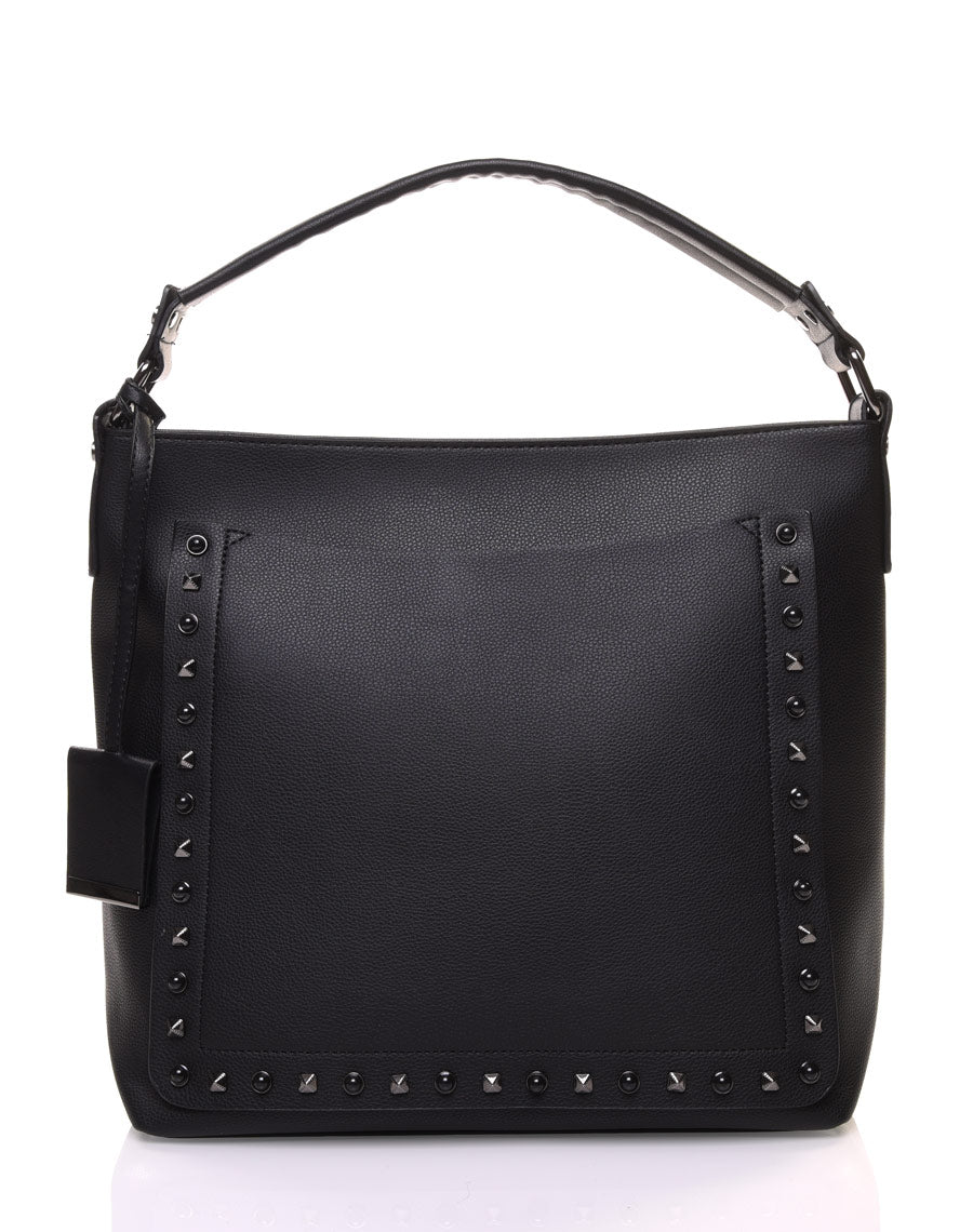 Sac à main clouté noir