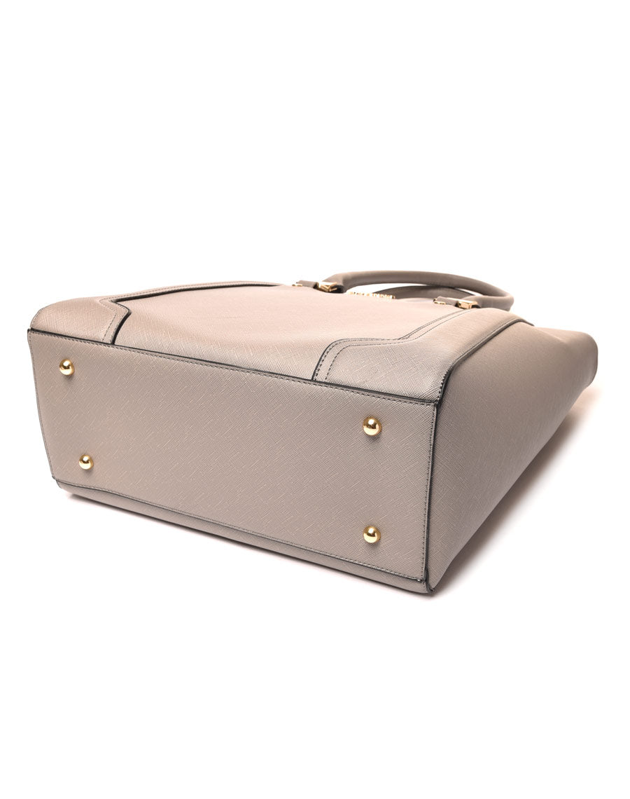 Sac à main gris détails anses