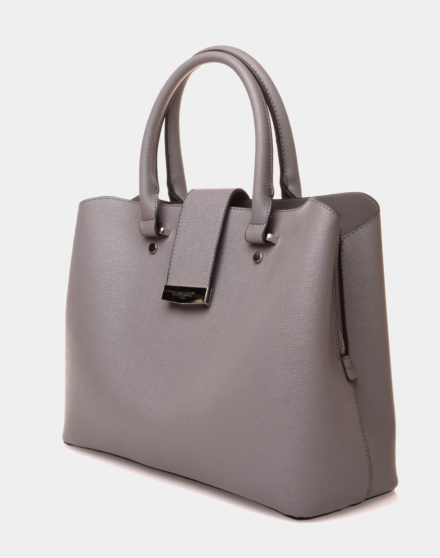 Sac à main gris à lanière aimante