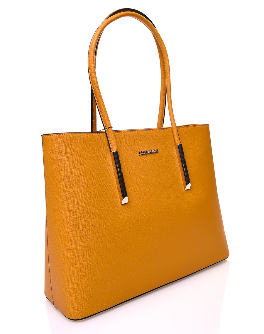 Sac à main moutarde à fermetures éclaires