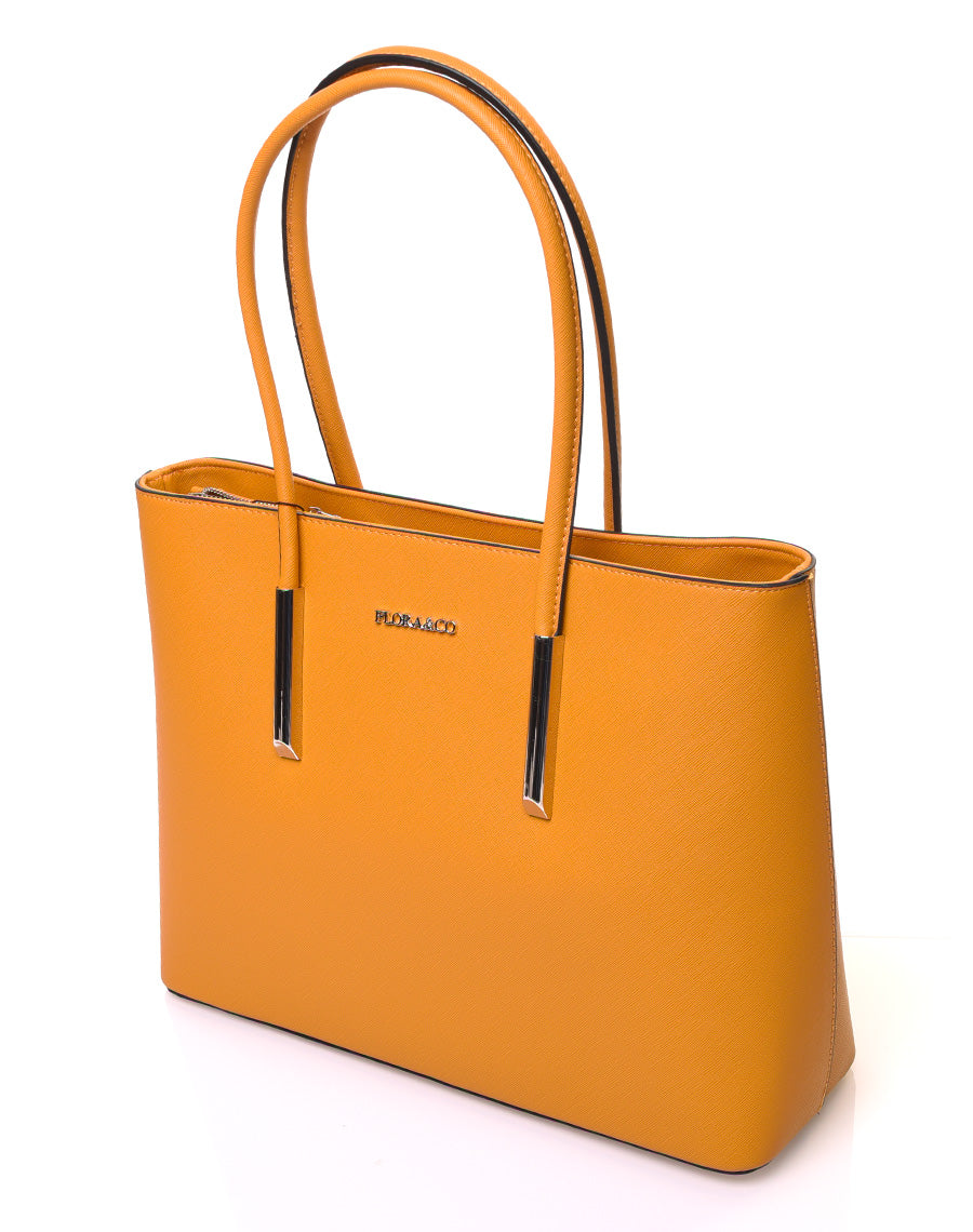 Sac à main moutarde à fermetures éclaires