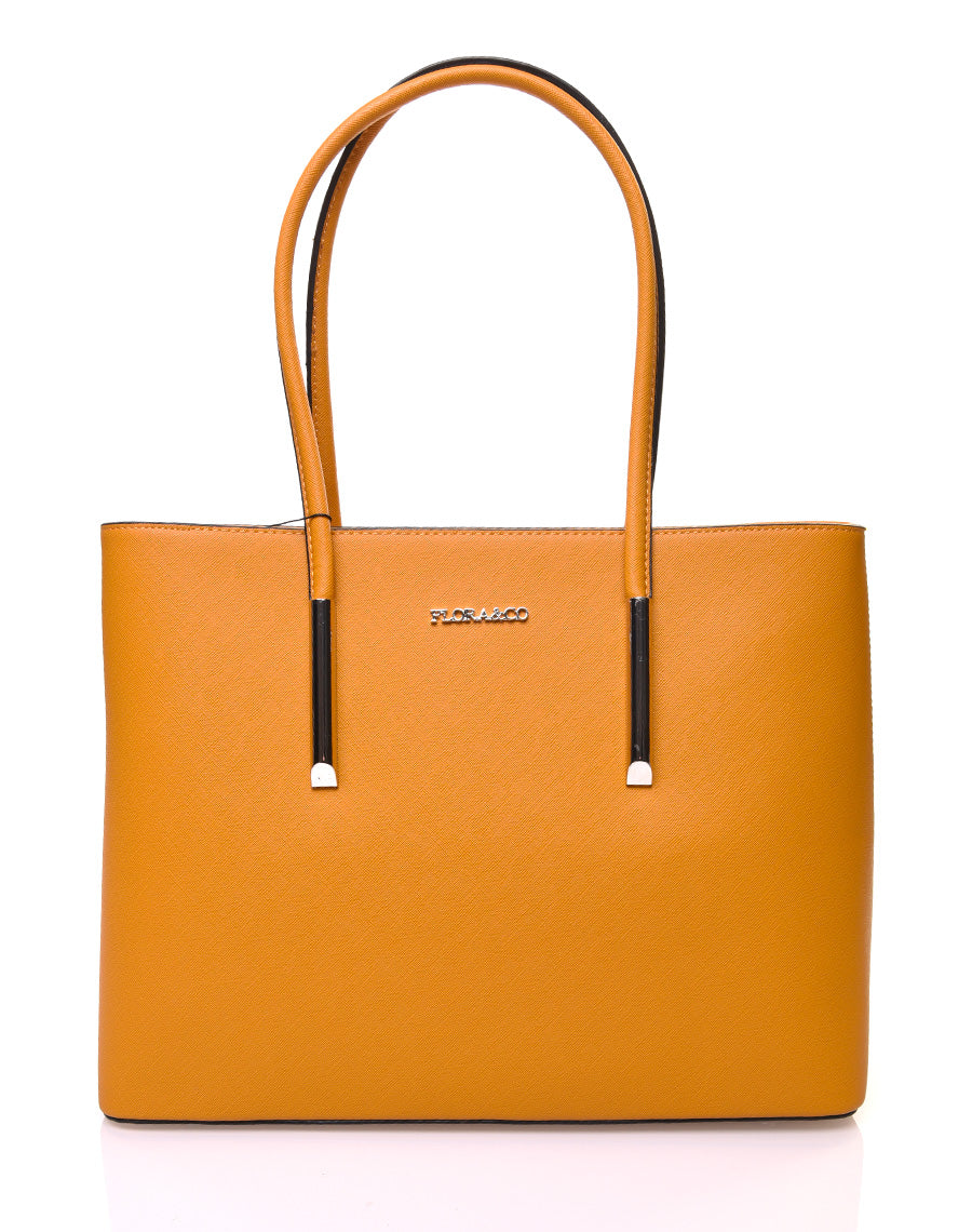 Sac à main moutarde à fermetures éclaires