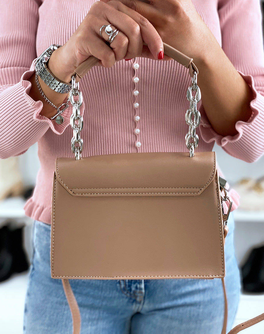 Sac à main rose à paillette