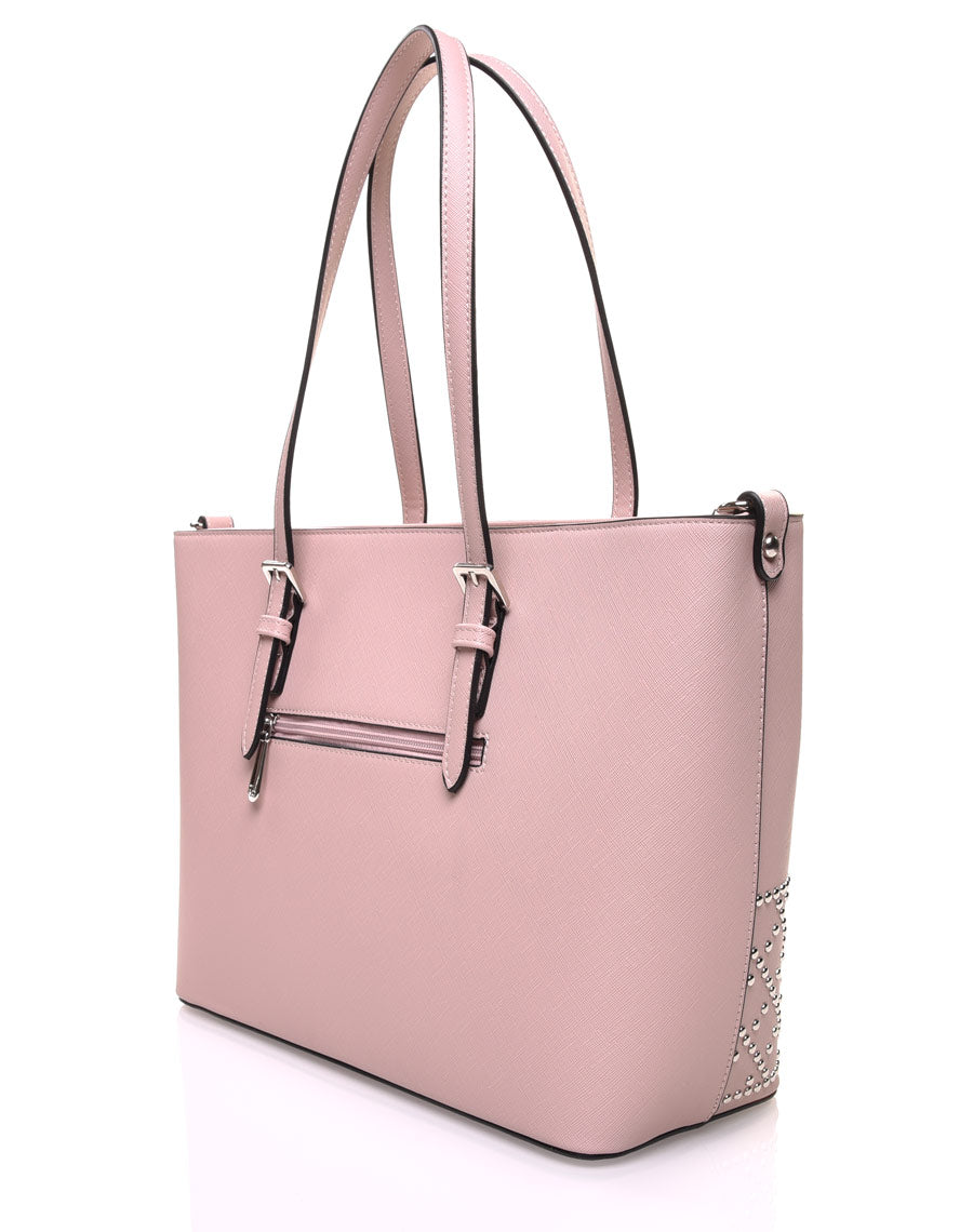 Sac à main rose pale clouté