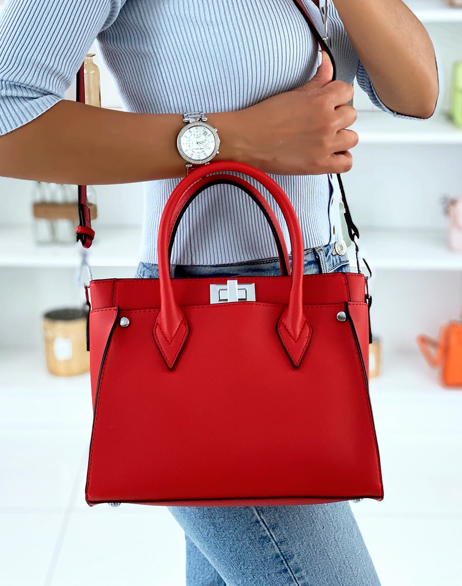 Sac à main rouge