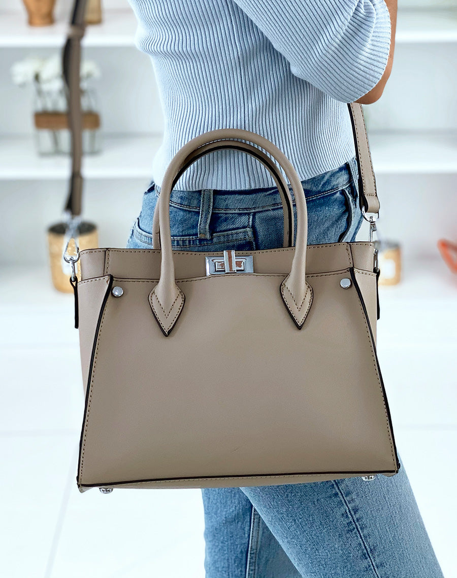 Sac à main taupe