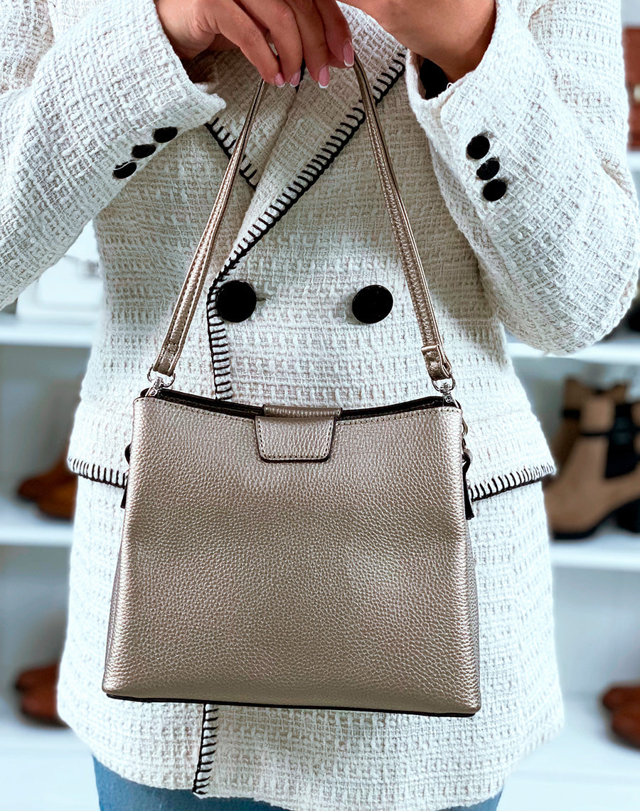 SAC ? MAIN TAUPE METALLIS? ?CLAT