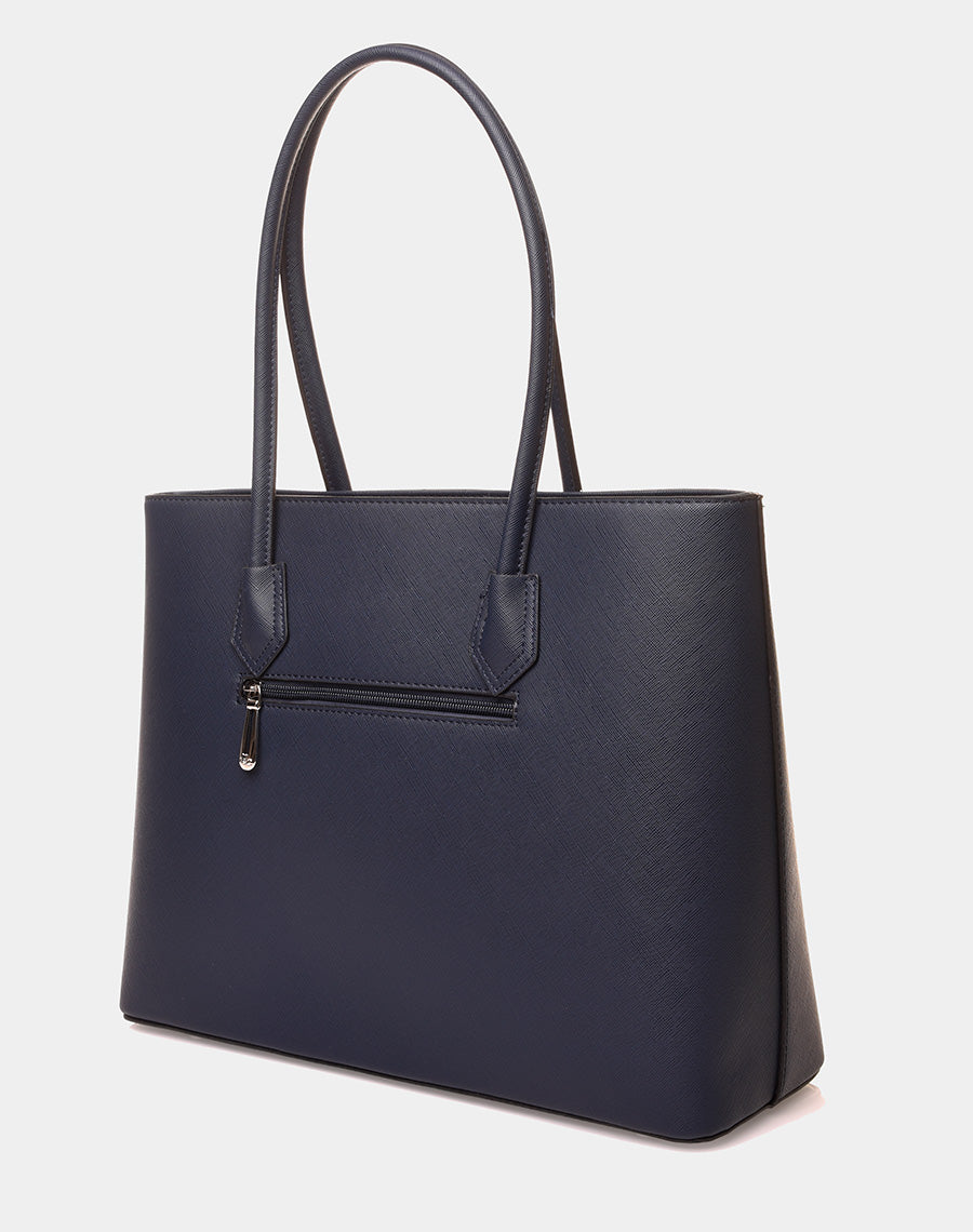 Sac à main type cabas bleu