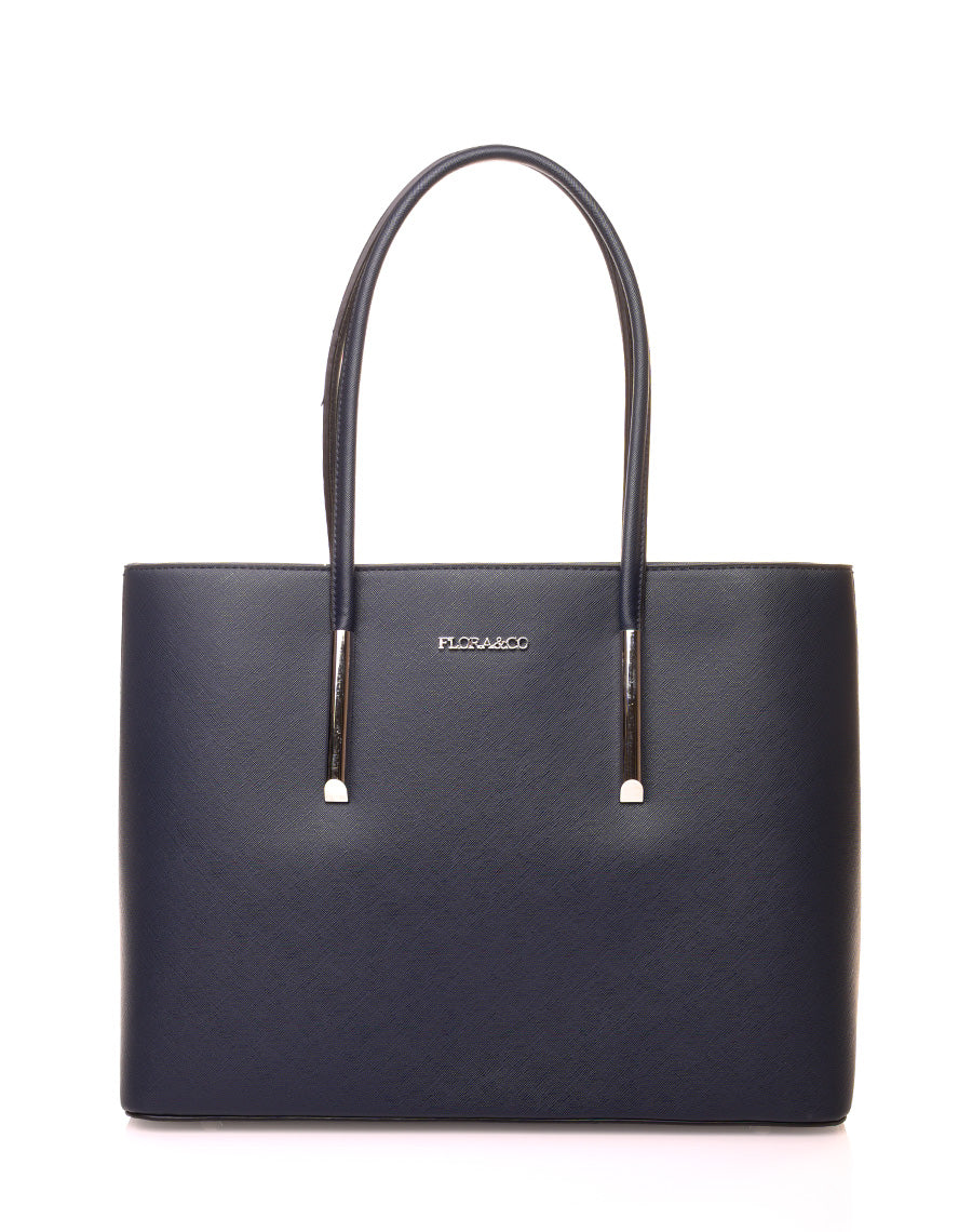 Sac à main type cabas bleu