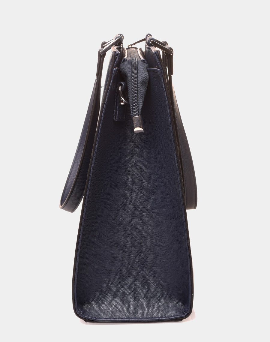 Sac à main type cabas bleu