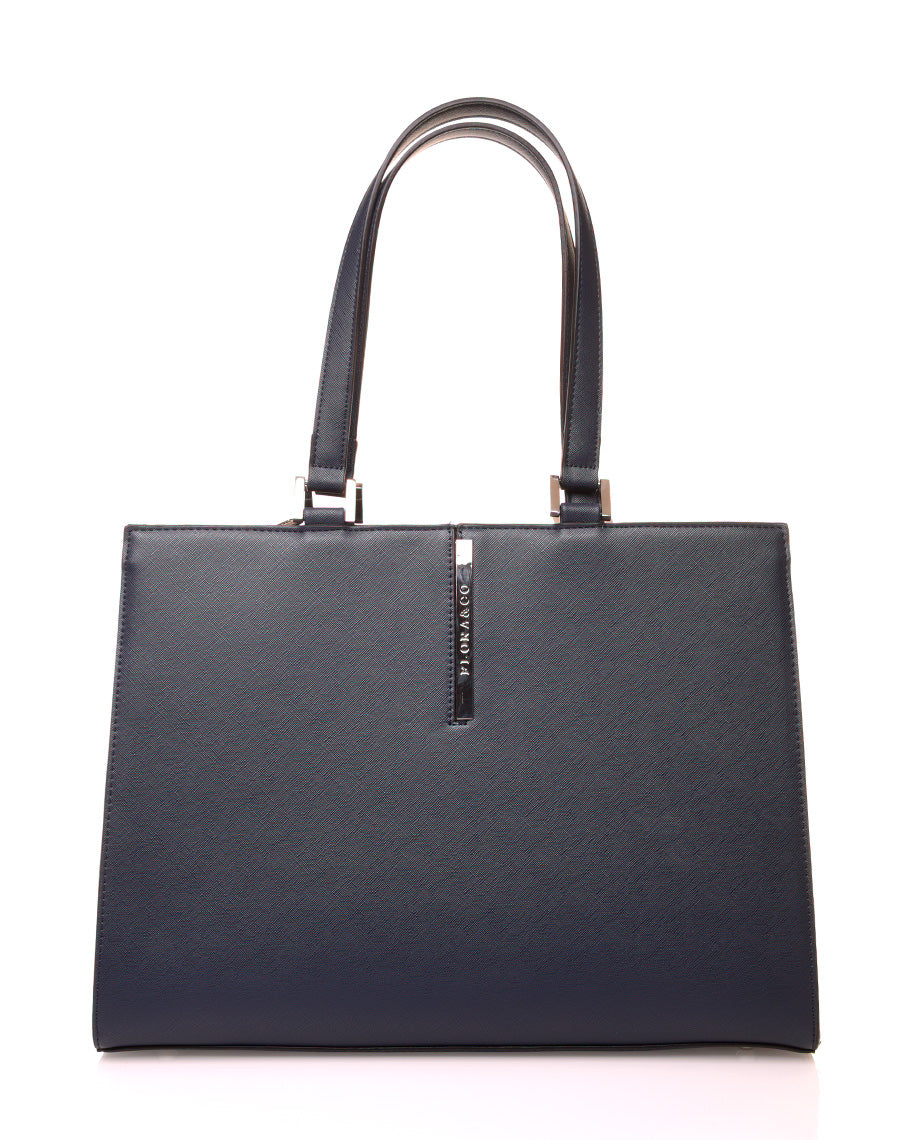 Sac à main type cabas bleu