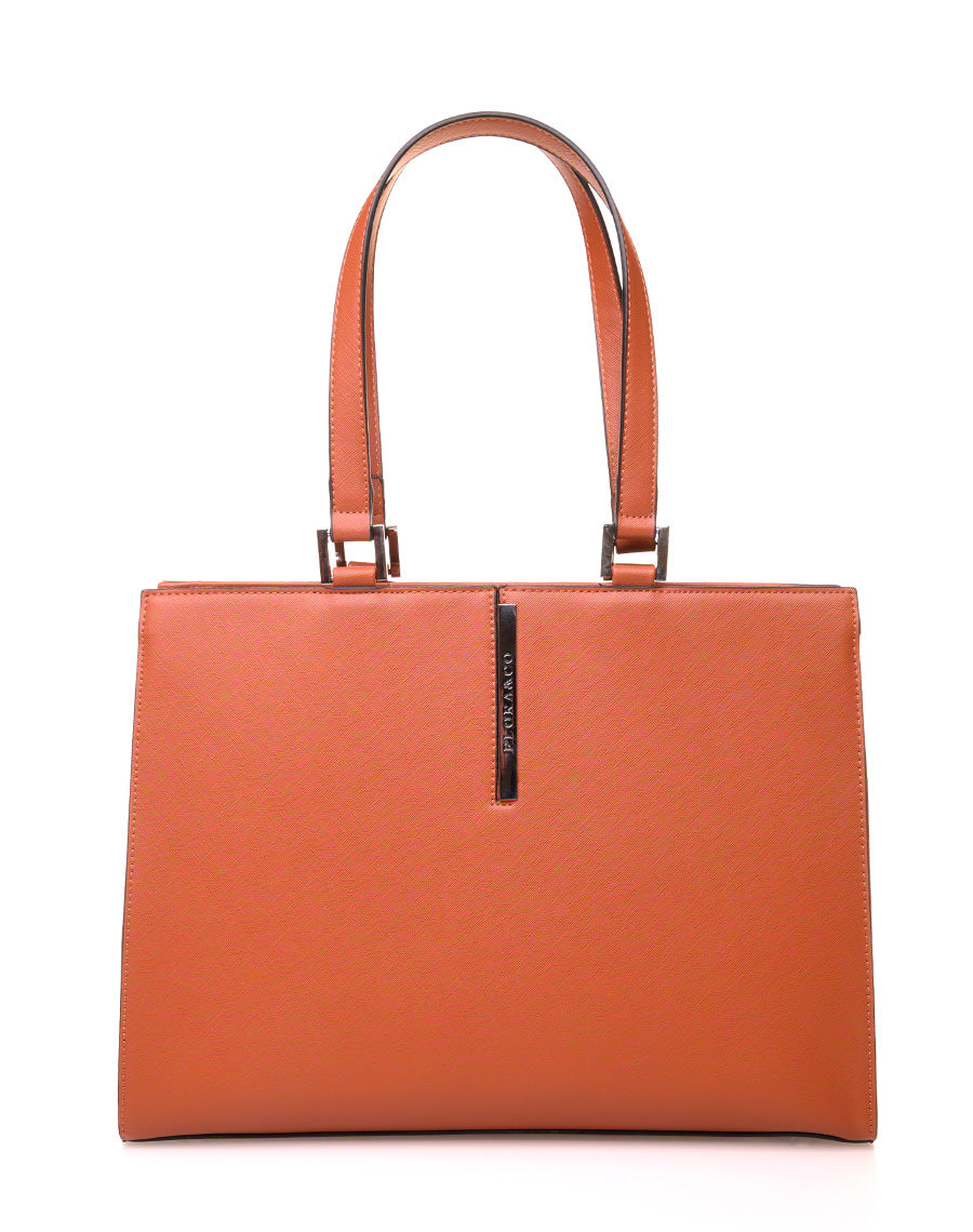 Sac à main type cabas camel