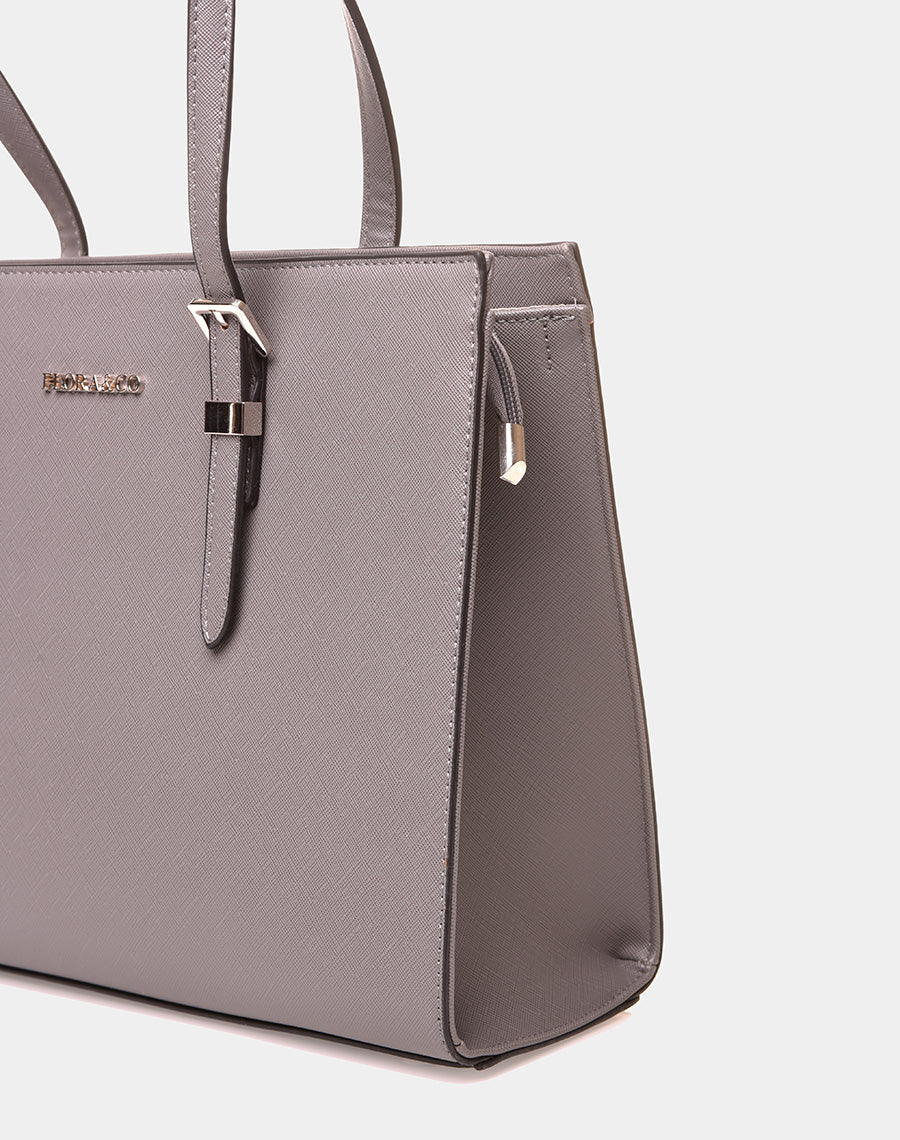 Sac à main type cabas gris