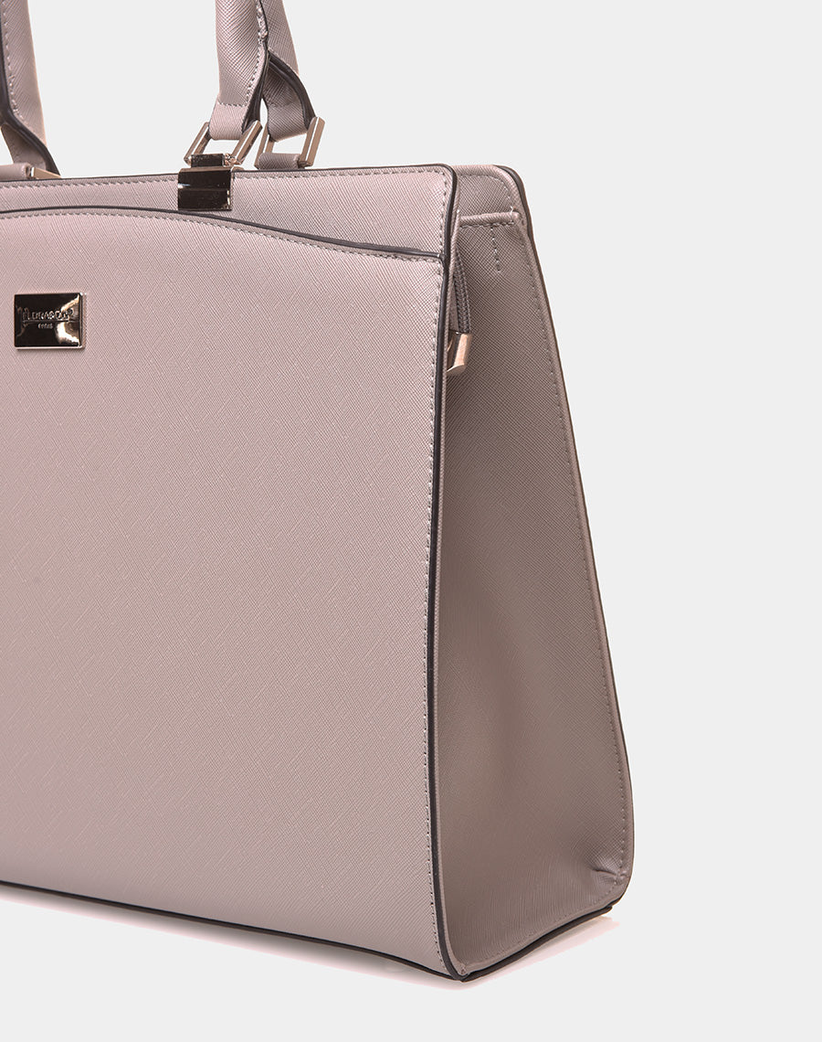 Sac à main type cabas gris souris