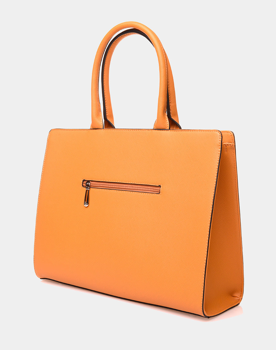 Sac à main type cabas moutarde