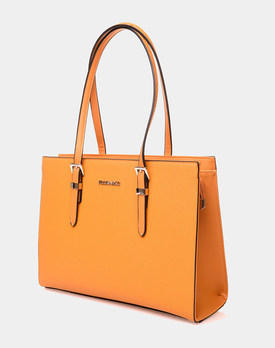 Sac à main type cabas moutarde