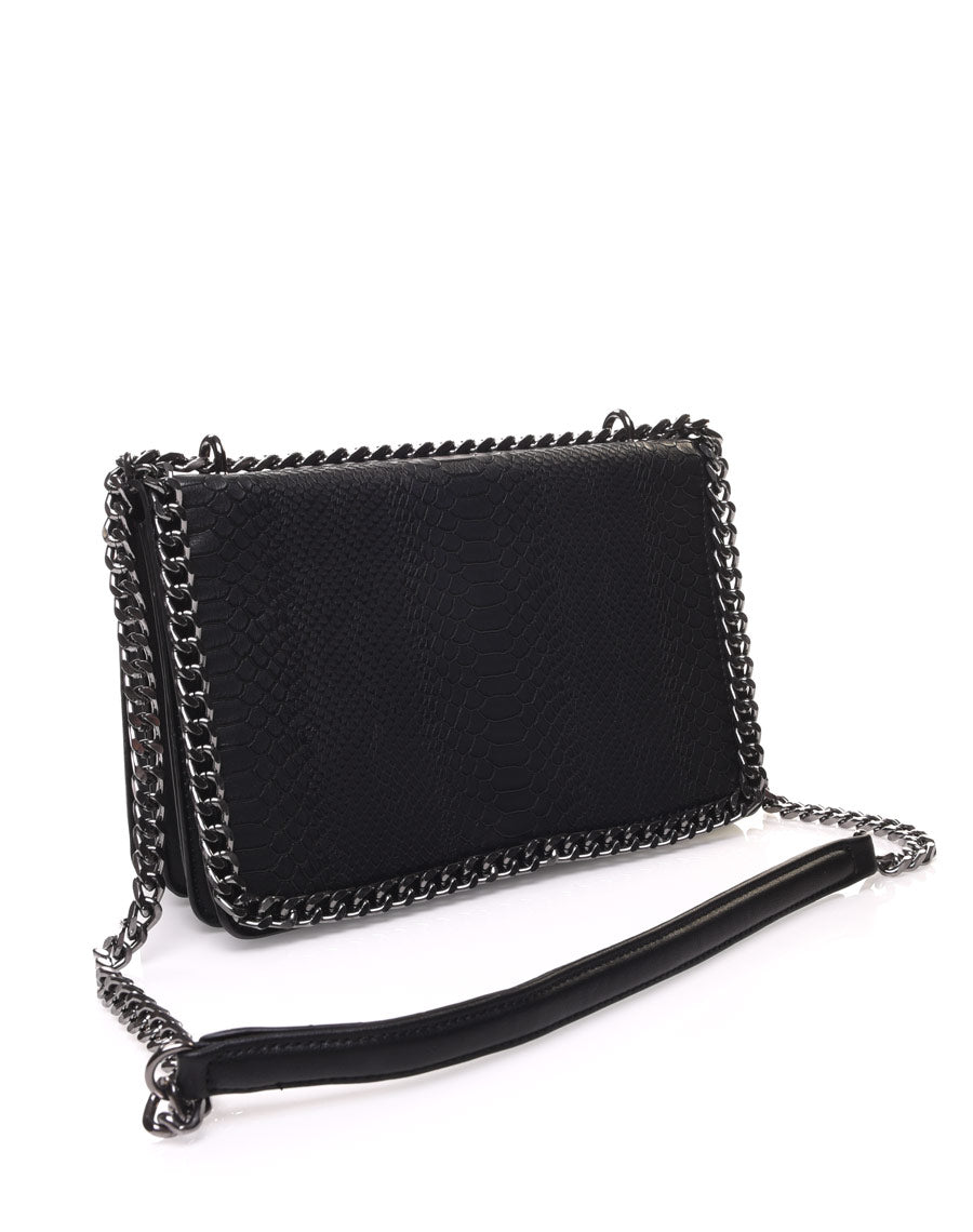 Sac noir effet python